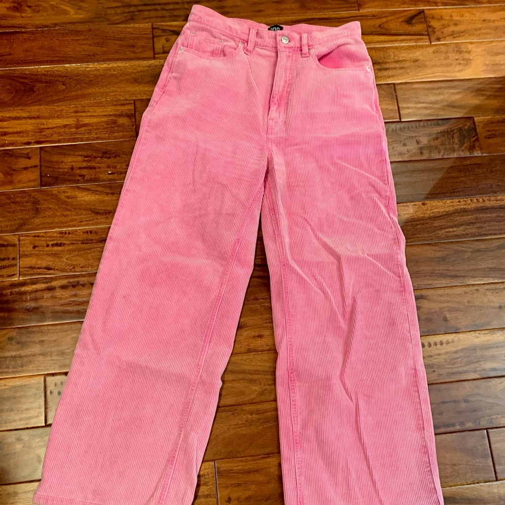 BDG Wide-Leg Corduroy Pants in Pink